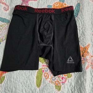Reebok Men's Black Boxer Briefs with Red Waistband